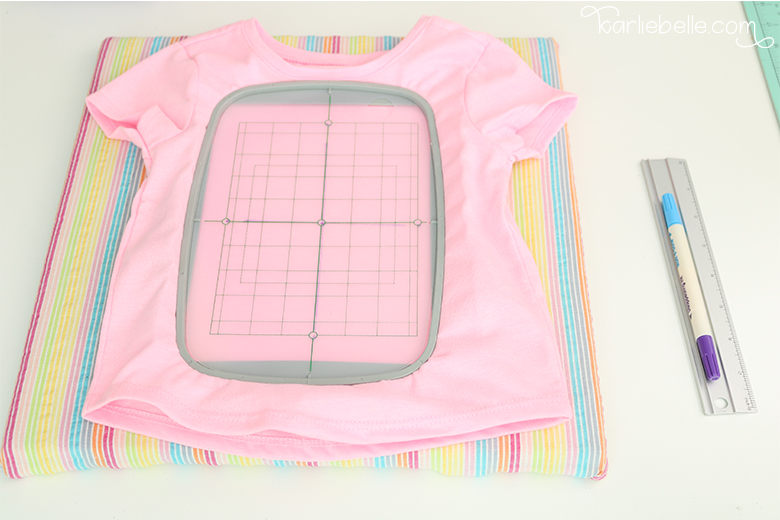 How to hoop a shirt for machine embroidery on a brother PE770 or PE800