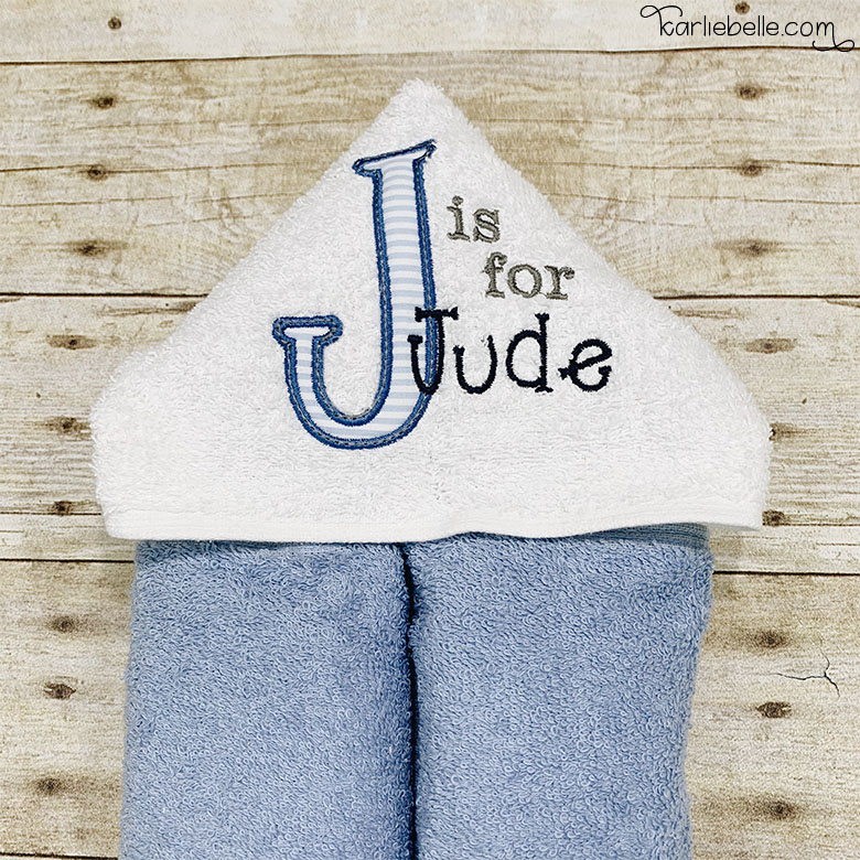 Applique Hooded Towel