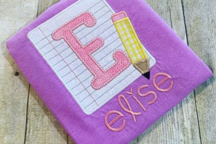 Sip & Stitch no. 1: Applique Preschool Shirt on Brother PE770/ PE800